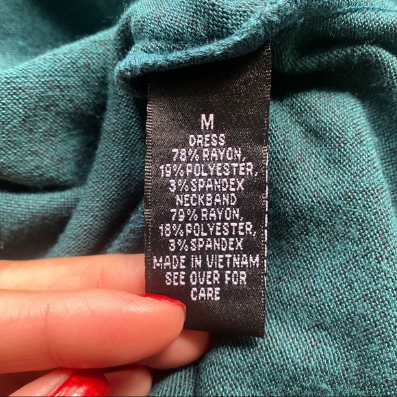 🎄 I.N. SAN FRANCISCO CHRISTMAS GREEN RUFFLE SLEEVE PLUSH PARTY DRESS! - Picture 8 of 8